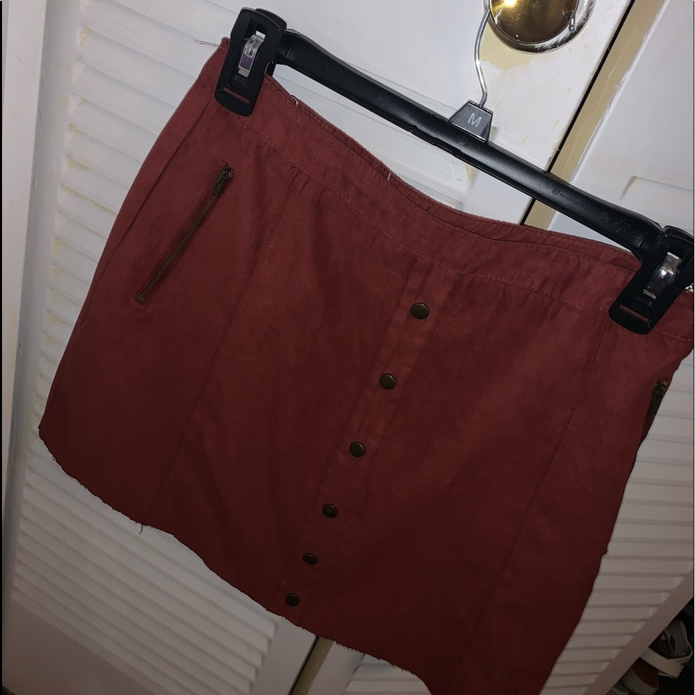 Mauve button up skirt